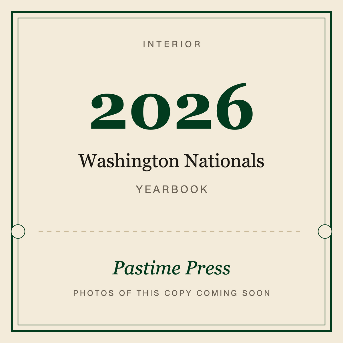 2026 Washington Nationals Yearbook, interior